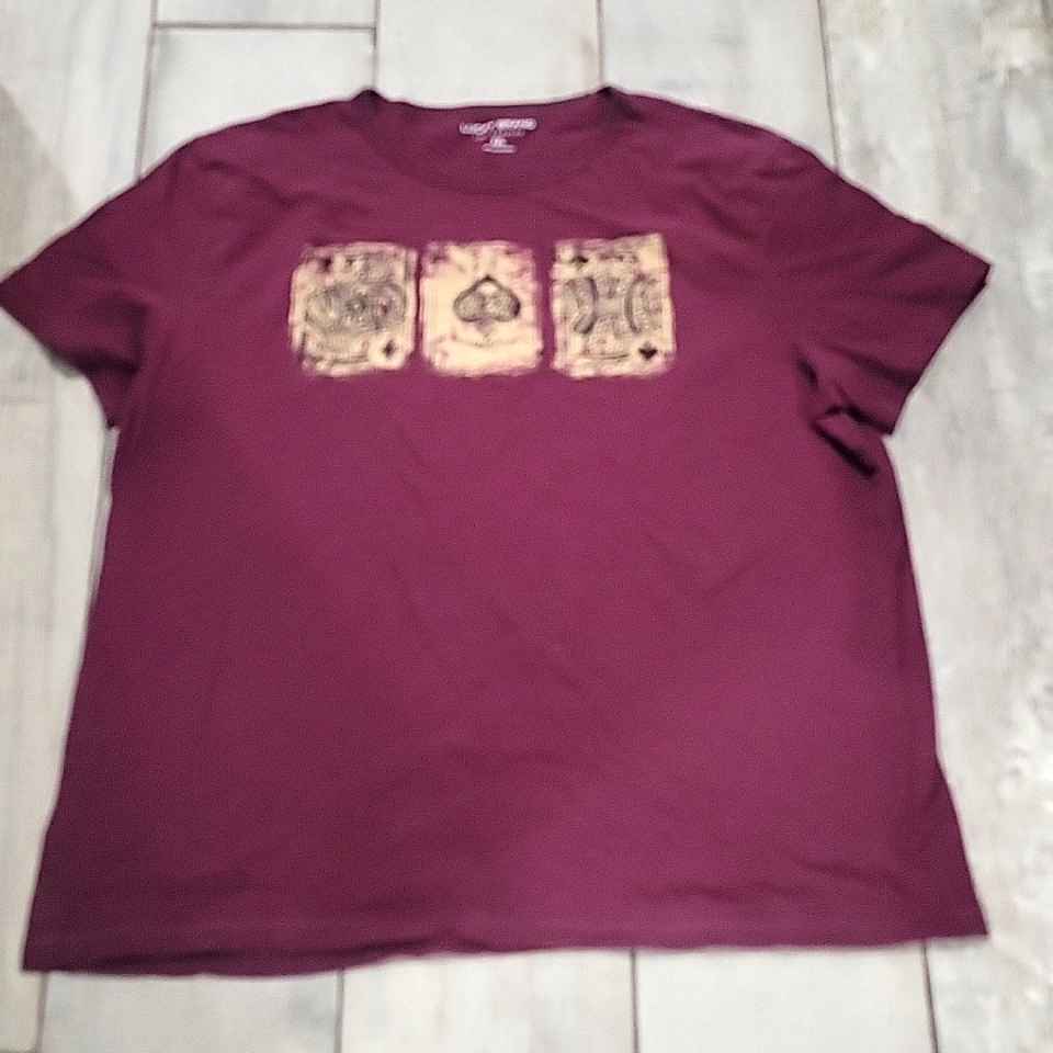 Lucky Brand Burgundy T Shirt Size Xxl 51 89